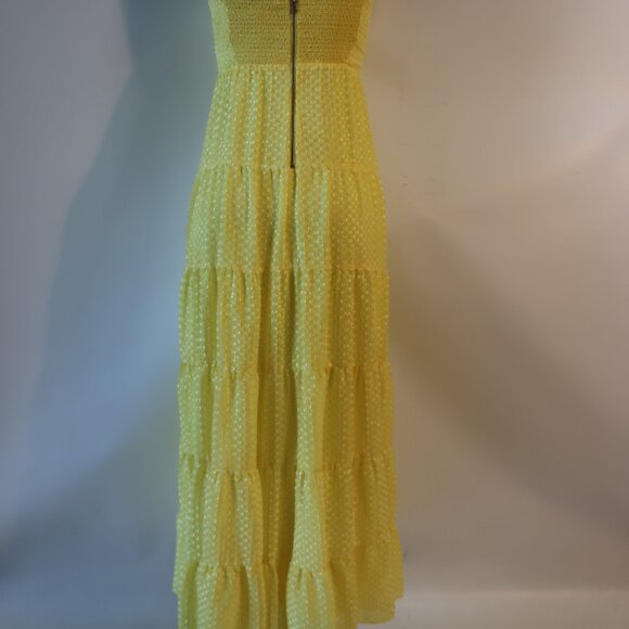 NWT Womens Alice + Olivia Sunflower Yellow Maxi Dress 2 - Picture 6 of 8
